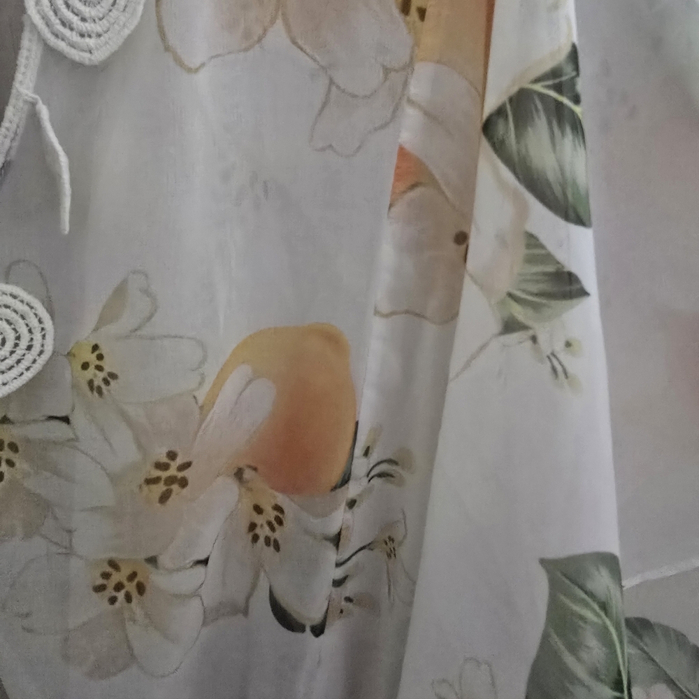 FARM RIO Floral White Dress Xl - Picture 11 of 11